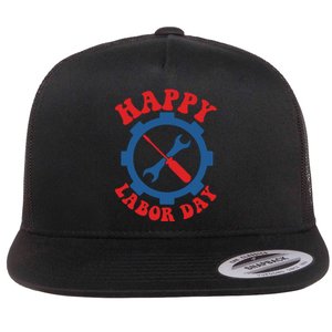 Happy Labor Day Gift Flat Bill Trucker Hat