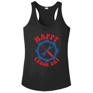 Happy Labor Day Gift Ladies PosiCharge Competitor Racerback Tank