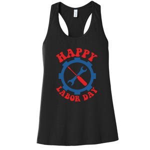 Happy Labor Day Gift Women's Racerback Tank