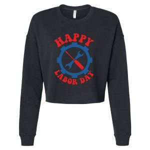 Happy Labor Day Gift Cropped Pullover Crew