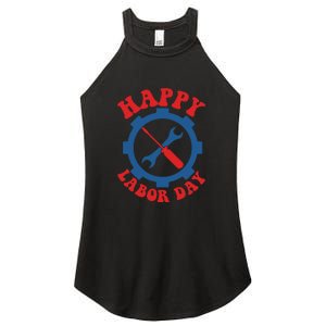 Happy Labor Day Gift Women's Perfect Tri Rocker Tank