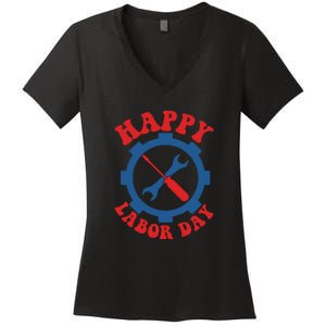 Happy Labor Day Gift Women's V-Neck T-Shirt