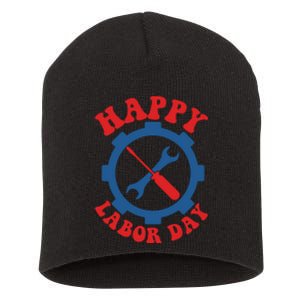 Happy Labor Day Gift Short Acrylic Beanie