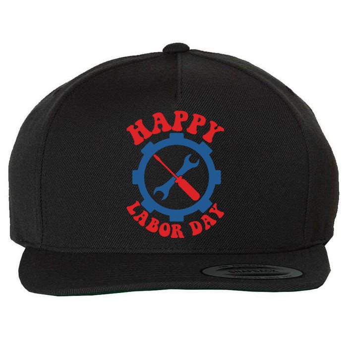 Happy Labor Day Gift Wool Snapback Cap