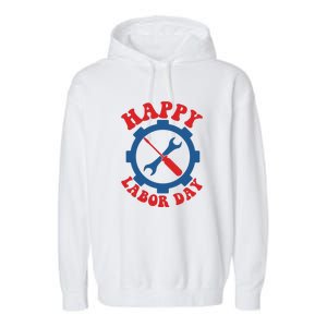 Happy Labor Day Gift Garment-Dyed Fleece Hoodie