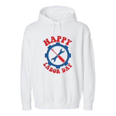 Happy Labor Day Gift Garment-Dyed Fleece Hoodie