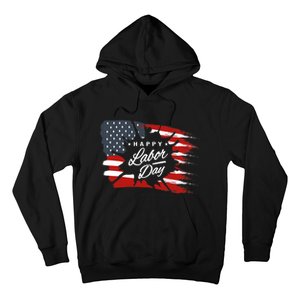 Happy Labor Day Gift American Flag Hoodie