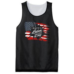 Happy Labor Day Gift American Flag Mesh Reversible Basketball Jersey Tank