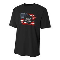 Happy Labor Day Gift American Flag Youth Performance Sprint T-Shirt