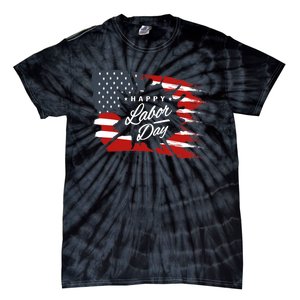 Happy Labor Day Gift American Flag Tie-Dye T-Shirt