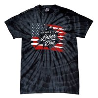 Happy Labor Day Gift American Flag Tie-Dye T-Shirt