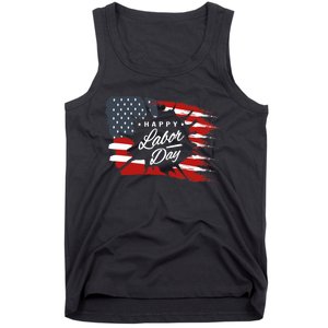 Happy Labor Day Gift American Flag Tank Top