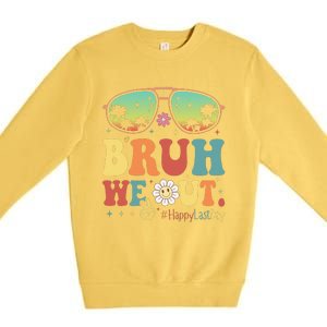 Happy Last Day Of School Teacher Students Summer Bruh We Out Premium Crewneck Sweatshirt