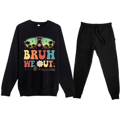 Happy Last Day Of School Teacher Students Summer Bruh We Out Premium Crewneck Sweatsuit Set