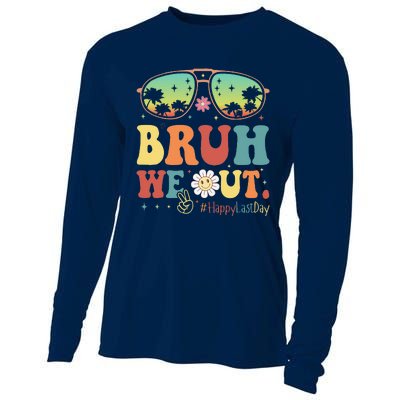 Happy Last Day Of School Teacher Students Summer Bruh We Out Cooling Performance Long Sleeve Crew