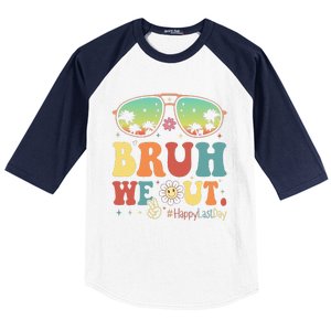 Happy Last Day Of School Teacher Students Summer Bruh We Out Baseball Sleeve Shirt