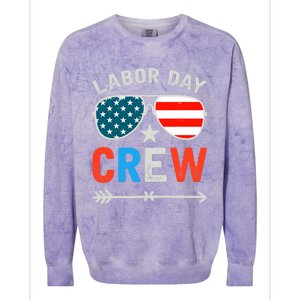 Happy Labor Day Crew Patriot Happy Labor Day Colorblast Crewneck Sweatshirt