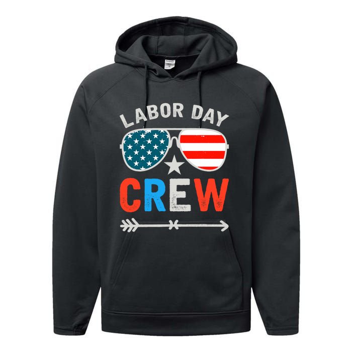 Happy Labor Day Crew Patriot Happy Labor Day Performance Fleece Hoodie