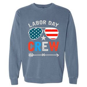 Happy Labor Day Crew Patriot Happy Labor Day Garment-Dyed Sweatshirt