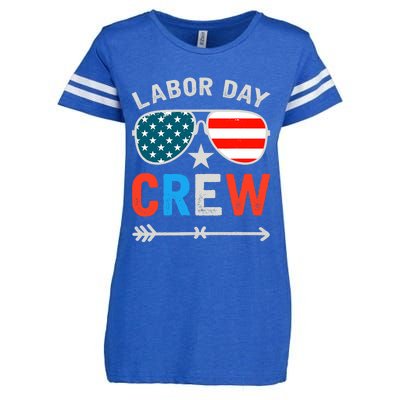 Happy Labor Day Crew Patriot Happy Labor Day Enza Ladies Jersey Football T-Shirt