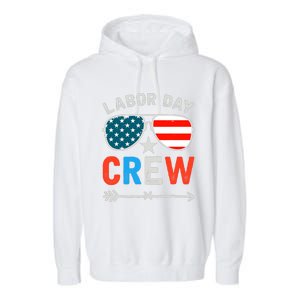 Happy Labor Day Crew Patriot Happy Labor Day Garment-Dyed Fleece Hoodie