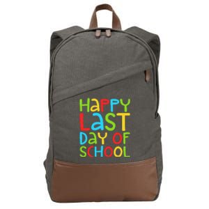 Happy Last Day Of School Students And Teachers Funny Cotton Canvas Backpack