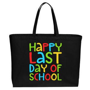 Happy Last Day Of School Students And Teachers Funny Cotton Canvas Jumbo Tote