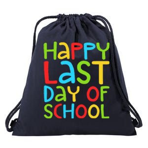 Happy Last Day Of School Students And Teachers Funny Drawstring Bag