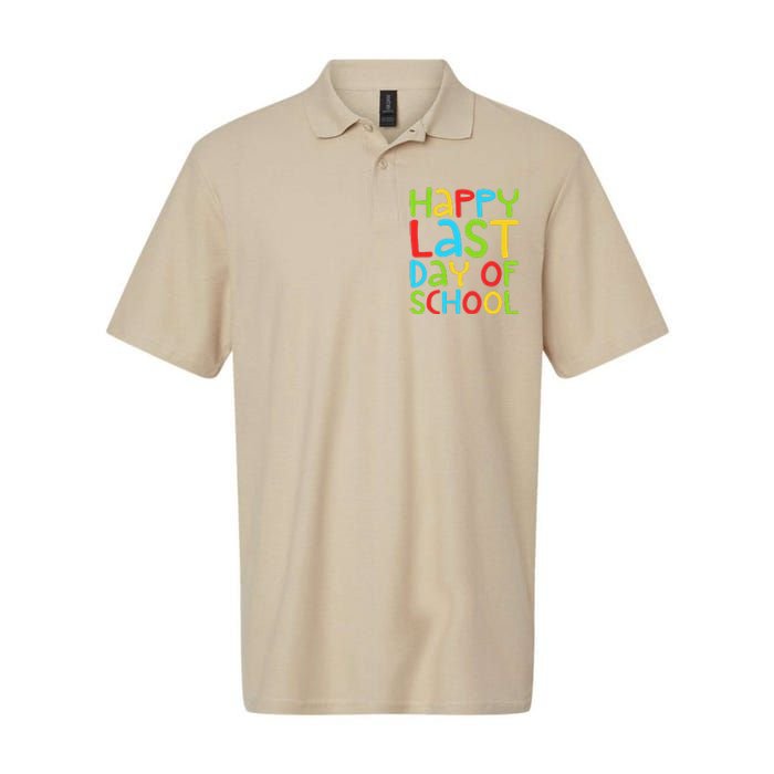 Happy Last Day Of School Students And Teachers Funny Softstyle Adult Sport Polo