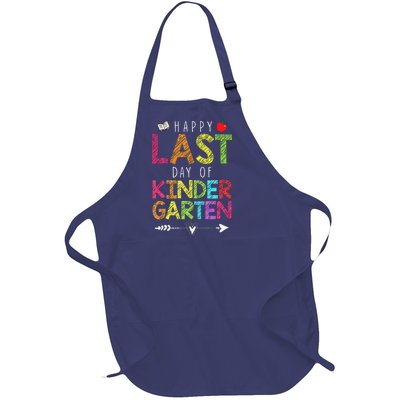 Happy Last Day Of Kindergarten Funny Gift Teacher Students Full-Length Apron With Pockets