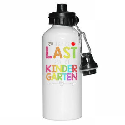 Happy Last Day Of Kindergarten Funny Gift Teacher Students Aluminum Water Bottle