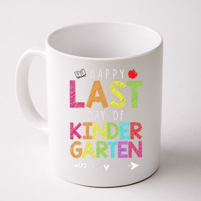 Happy Last Day Of Kindergarten Funny Gift Teacher Students Coffee Mug