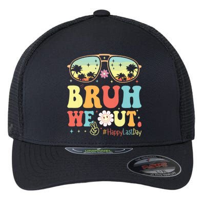 Happy Last Day Of School Teacher Students Summer Bruh We Out Flexfit Unipanel Trucker Cap