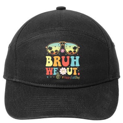 Happy Last Day Of School Teacher Students Summer Bruh We Out 7-Panel Snapback Hat