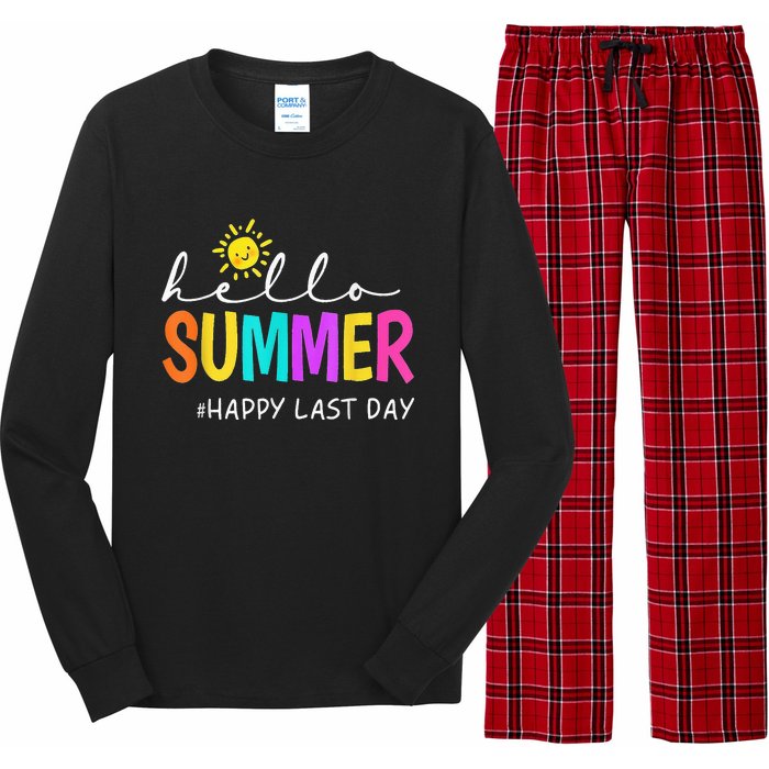 Happy Last Day Of School Teacher Student Hello Summer Gifts Long Sleeve Pajama Set