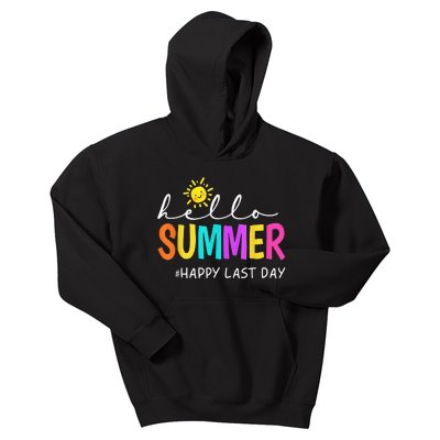 Happy Last Day Of School Teacher Student Hello Summer Gifts Kids Hoodie