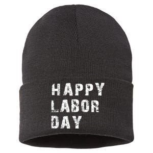 HAPPY LABOR DAY Sustainable Knit Beanie