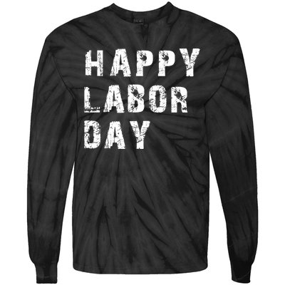 HAPPY LABOR DAY Tie-Dye Long Sleeve Shirt