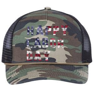 HAPPY LABOR DAY Retro Rope Trucker Hat Cap