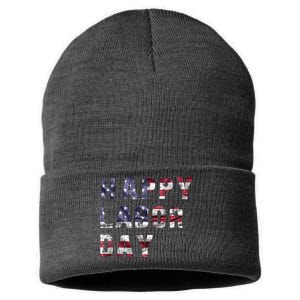 HAPPY LABOR DAY Sustainable Knit Beanie