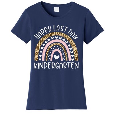 Happy Last Day Of Kindergarten Teacher Student Rainbow Women's T-Shirt