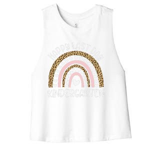 Happy Last Day Of Kindergarten Teacher Student Rainbow Women's Racerback Cropped Tank