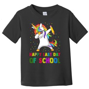 Happy Last Day Of School Teacher Student Cute Unicorn Toddler T-Shirt