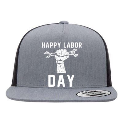 HAPPY LABOR DAY Flat Bill Trucker Hat