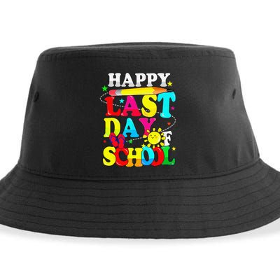 Happy Last Day Of School Students Teachers End Of The Year Sustainable Bucket Hat