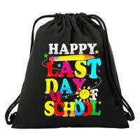 Happy Last Day Of School Students Teachers End Of The Year Drawstring Bag