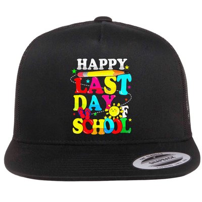 Happy Last Day Of School Students Teachers End Of The Year Flatbill Hat