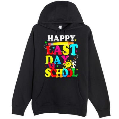 Happy Last Day Of School Students Teachers End Of The Year Premium Pullover Hoodie
