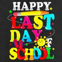 Happy Last Day Of School Students Teachers End Of The Year Large Microfiber Waffle Golf Towel