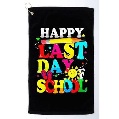 Happy Last Day Of School Students Teachers End Of The Year Golf Towel